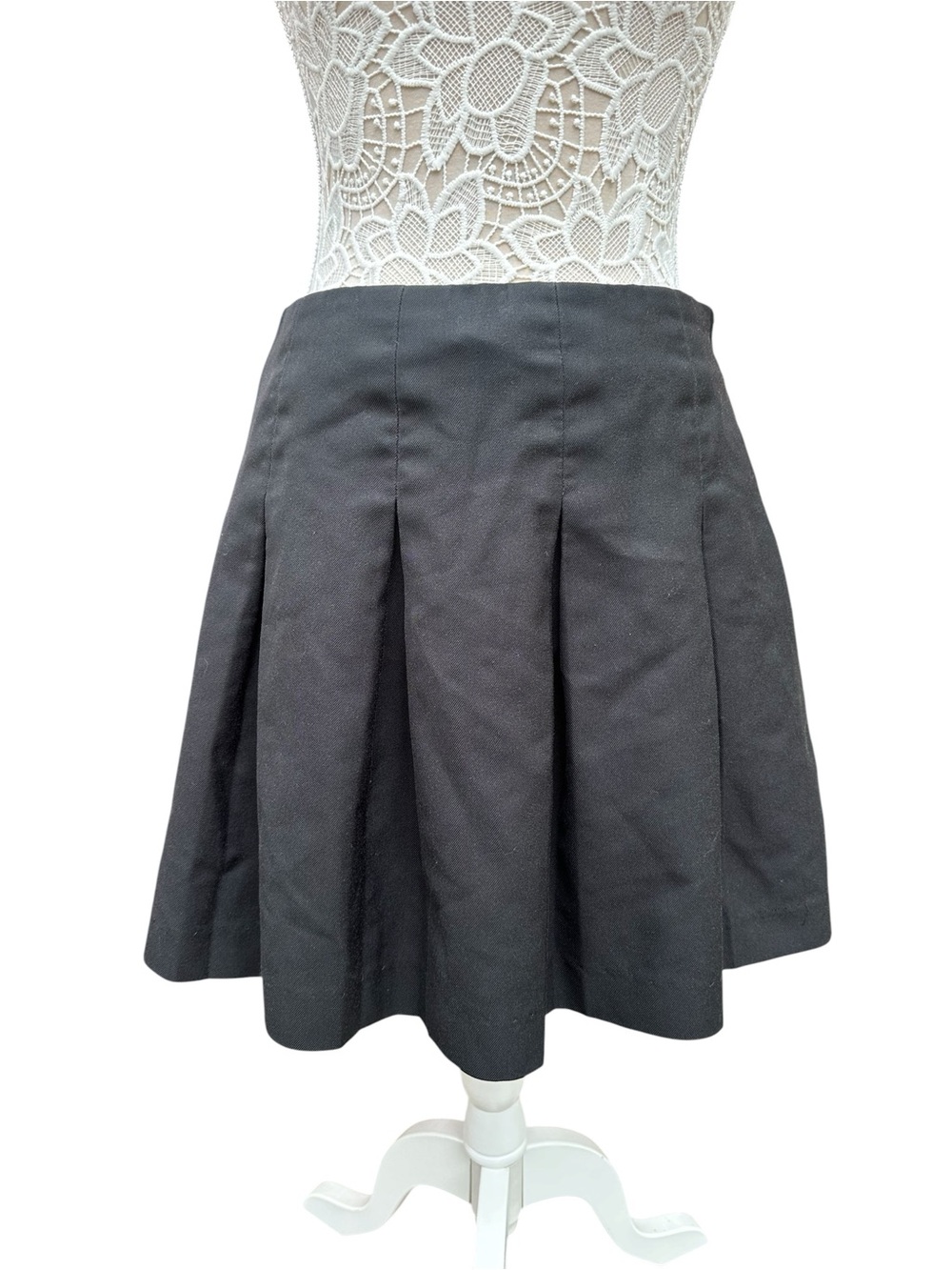 Vintage Donald's Black Pleated Mini Skirt